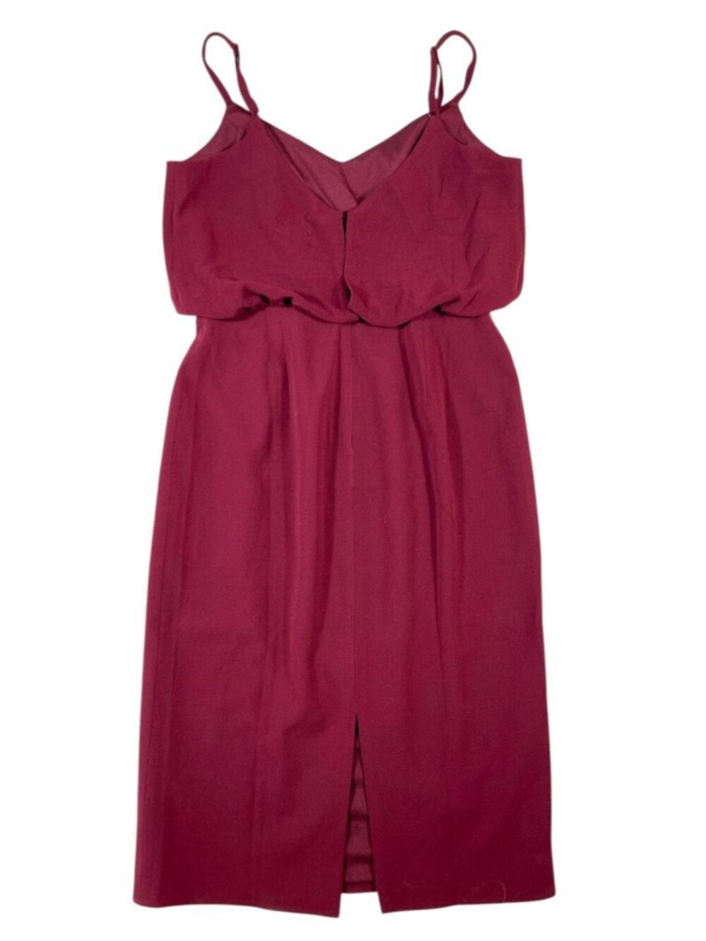Dress The Population Burgundy Alondra Blouson Sheath Dress Wedding Guest Dress L - Picture 3 of 12